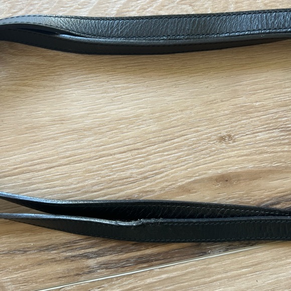 BURBERRY Black Leather Shoulder Bag with Gold Accents and Nova Check interior - Picture 12 of 12